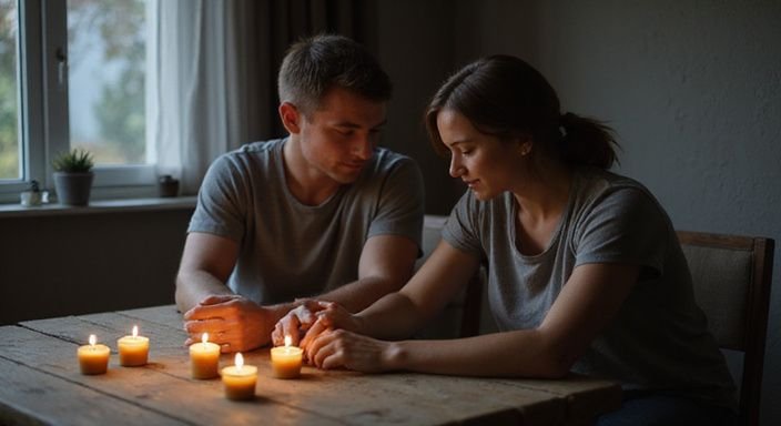 Ein Paar sitzt entspannt zusammen und genießt einen intimen Moment. Ein Paar sitzt entspannt zusammen und genießt einen intimen Moment.