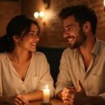 Erotisches Sexdating in der Schweiz: Die besten Angebote entdecken! Ein Paar genießt ein intimes Abendessen in einem gemütlichen Restaurant