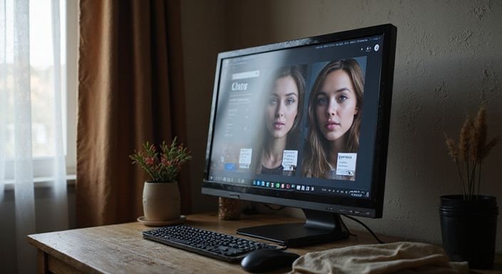 Ein Computerbildschirm zeigt Profile auf einer Online-Kleinanzeigen-Website. Ein Computerbildschirm zeigt Profile auf einer Online-Kleinanzeigen-Website.