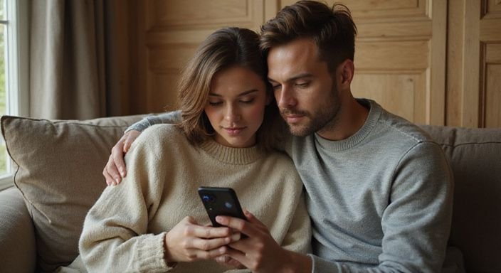 Ein Paar prüft gemeinsam die Datenschutzeinstellungen einer Dating-App. Ein Paar prüft gemeinsam die Datenschutzeinstellungen einer Dating-App für sexkontakt in Thüringen.