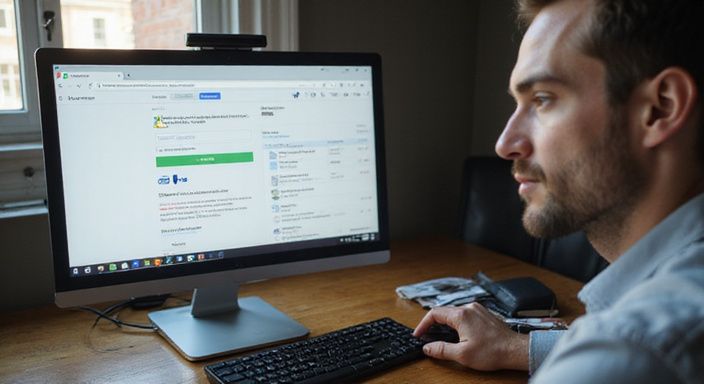 Ein Benutzer arbeitet sicher auf einer Online-Plattform für Erwachsene.