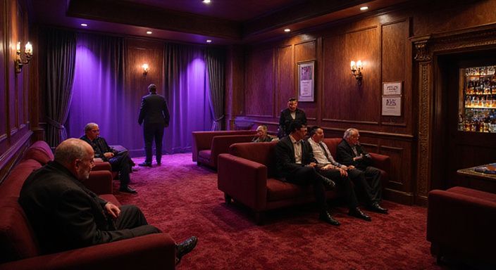 Elegante Nachtclub-Interieur mit gehobener Atmosphäre und professionellem Personal.