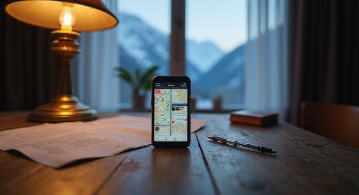 Ein Smartphone zeigt Dating-Apps auf einem verwitterten Holztisch. Ein Smartphone zeigt Dating-Apps für sextreffen in Uri auf einem verwitterten Holztisch.