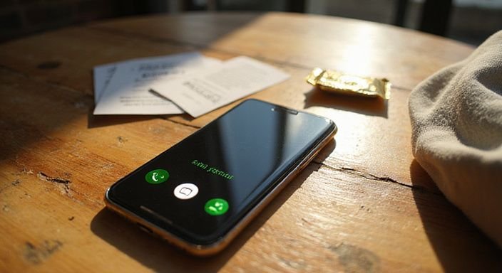 Ein Smartphone zeigt einen Videoanruf neben einem Kondom und Informationskarten. Ein Smartphone zeigt einen Videoanruf neben einem Kondom und Informationskarten.